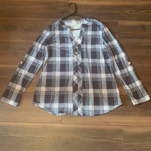 Long Sleeve Plaid Shirt--2XL